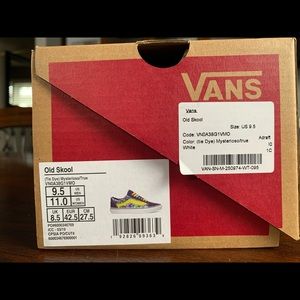 Tie Dye Vans Old Skool Lo Top NWT men 9.5 women 11
